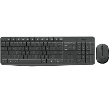 Logitech MK235 vezeték nélküli Billentyűzet + egér, fekete Logitech MK235 vezeték nélküli Billentyűzet + egér, fekete