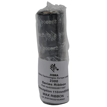 Zebra Z2300 festékszalag 110MMx74M Wax OUT 12db/doboz Zebra Z2300 festékszalag 110MMx74M Wax OUT 12db/doboz