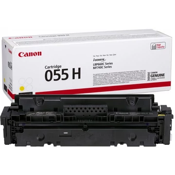 Canon CRG055H Toner Yellow 5.900 oldal kapacitás Canon CRG055H Toner Yellow 5.900 oldal kapacitás