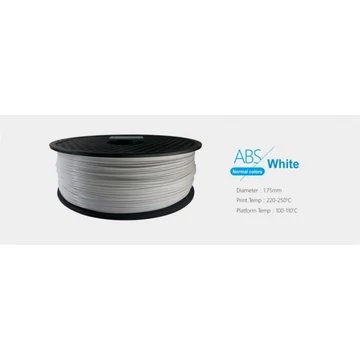 3D FILAMENT 1,75mm ABS Fehér (1kg-os tekercs) 3D FILAMENT 1,75mm ABS Fehér (1kg-os tekercs)