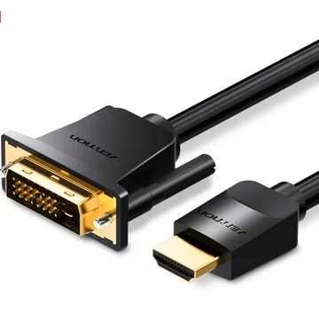 Vention HDMI -> DVI, (fekete), 2m, kábel Vention HDMI -> DVI, (fekete), 2m, kábel