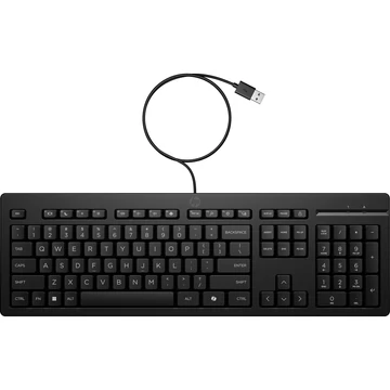 HP 125 vezetékes billentyűzet HU, Kábelhossz180 cm; Vezetékes USB Type-A; 1 év gar,Kompatibilis operációs rendszerekWindows 11; Windows 10, fekete HP 125 vezetékes billentyűzet HU, Kábelhossz180 cm; Vezetékes USB Type-A; 1 év gar,Kompatibilis operációs rendszerekWindows 11; Windows 10, fekete