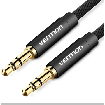 Vention 3.5mm jack/M -> 3.5mm jack/M,  (audio,fekete), 2m, kábel Vention 3.5mm jack/M -> 3.5mm jack/M,  (audio,fekete), 2m, kábel