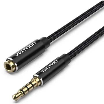 Vention 3.5mm jack/M -> 3.5mm/F , (hosszabbító,audio,fekete), 8m, kábel Vention 3.5mm jack/M -> 3.5mm/F , (hosszabbító,audio,fekete), 8m, kábel