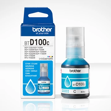 Brother BTD100C Tintatartály Cyan 48,8 ml 5.000 oldal kapacitás Brother BTD100C Tintatartály Cyan 48,8 ml 5.000 oldal kapacitás