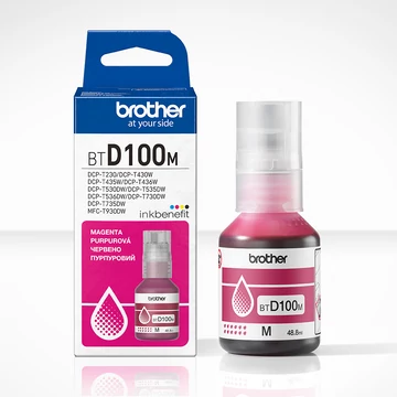 Brother BTD100M Tintatartály Magenta 48,8 ml 5.000 oldal kapacitás Brother BTD100M Tintatartály Magenta 48,8 ml 5.000 oldal kapacitás