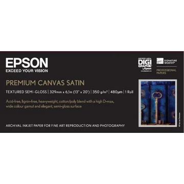 Epson szatén tekercspapír 13 x 6,1m 350g/m2 Epson szatén tekercspapír 13 x 6,1m 350g/m2
