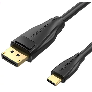 Vention USB-C -> Displayport, 1,5m, (fekete), kábel Vention USB-C -> Displayport, 1,5m, (fekete), kábel