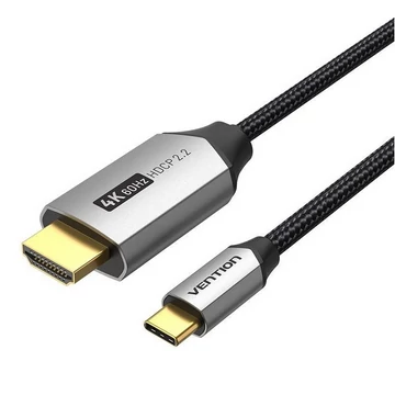 Vention USB-C/M ->HDMI/M (4K, alu), 1m, kábel Vention USB-C/M ->HDMI/M (4K, alu), 1m, kábel