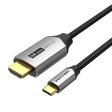 Vention USB-C/M ->HDMI/M (4K, alu), 1,5m, kábel Vention USB-C/M ->HDMI/M (4K, alu), 1,5m, kábel