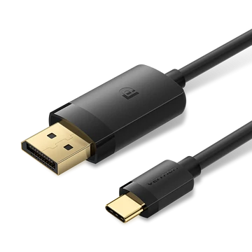Vention USB-C -> DisplayPort, (4K,fekete),1m, kábel Vention USB-C -> DisplayPort, (4K,fekete),1m, kábel