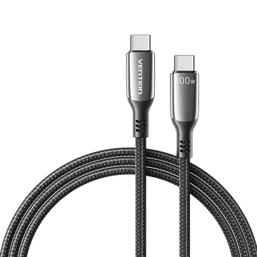 Vention USB-C/M -> USB-C/M, 1,2m, (5A,fekete), kábel Vention USB-C/M -> USB-C/M, 1,2m, (5A,fekete), kábel