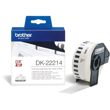 Brother DK-22214 12 mm x 30,48 m öntapadós papírszalag tekercsben Brother DK-22214 12 mm x 30,48 m öntapadós papírszalag tekercsben