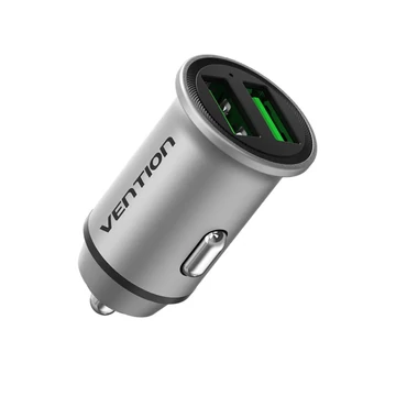 Vention USB-A+A (2port,30W/30W,autós), töltő Vention USB-A+A (2port,30W/30W,autós), töltő
