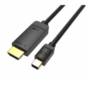 Vention mini DisplayPort -> HDMI , (4K, fekete), 1,5m, kábel Vention mini DisplayPort -> HDMI , (4K, fekete), 1,5m, kábel