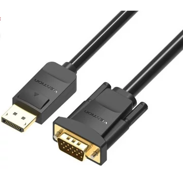 Vention Displayport -> VGA, (fekete), 2m, kábel Vention Displayport -> VGA, (fekete), 2m, kábel