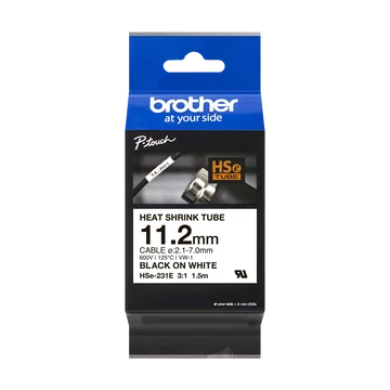 Brother HSe-231E 11,2 mm széles 1,5 méter hosszú szalagkazetta Brother HSe-231E 11,2 mm széles 1,5 méter hosszú szalagkazetta
