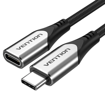 KÁBEL USB-C 3.1/M -> USB-C 3.1/F, 0,5m, (hosszabbító,szövet), Vention KÁBEL USB-C 3.1/M -> USB-C 3.1/F, 0,5m, (hosszabbító,szövet), Vention