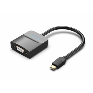 Vention USB-C -> VGA, 0,15m (ABS, fekete) adapter Vention USB-C -> VGA, 0,15m (ABS, fekete) adapter