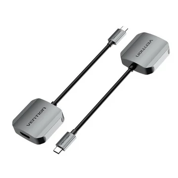 Vention USB-C -> VGA (0,15m Szürke Aluminum Ötvözet) konverter Vention USB-C -> VGA (0,15m Szürke Aluminum Ötvözet) konverter
