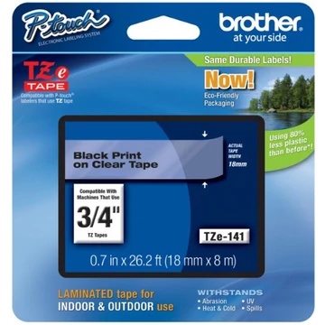 Brother Tze-141 18 mm széles 8 m hosszú szalagkazetta Brother Tze-141 18 mm széles 8 m hosszú szalagkazetta