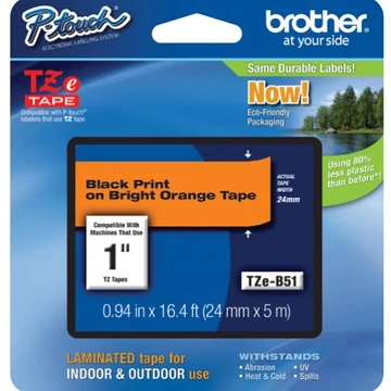 Brother TZe-B51 24 mm széles 5 m hosszú szalagkazetta Brother TZe-B51 24 mm széles 5 m hosszú szalagkazetta