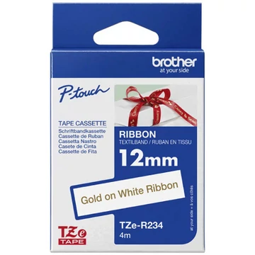 Brother TZe-R234 12 mm széles 4 mm széles szövetszalag Brother TZe-R234 12 mm széles 4 mm széles szövetszalag