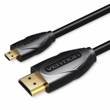 Vention micro HDMI/M -> HDMI/M, (fekete) 1,5m, kábel Vention micro HDMI/M -> HDMI/M, (fekete) 1,5m, kábel