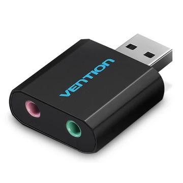 Vention USB külső (fém,fekete), hangkártya Vention USB külső (fém,fekete), hangkártya