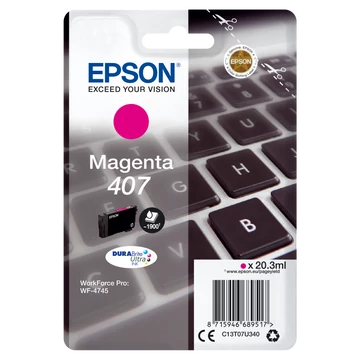 Epson T07U3 Tintapatron Magenta 20,3ml No.407 Epson T07U3 Tintapatron Magenta 20,3ml No.407