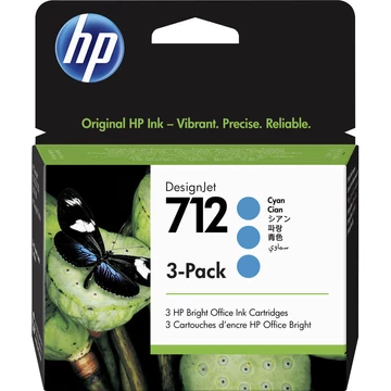 HP 3ED77A Patron 3Pack Cyan 29ml No.712 (Eredeti) HP 3ED77A Patron 3Pack Cyan 29ml No.712 (Eredeti)