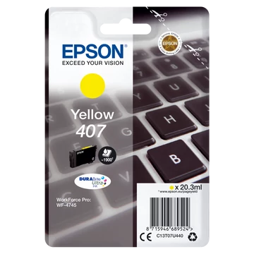 Epson T07U4 Tintapatron Yellow 20,3ml No.407 Epson T07U4 Tintapatron Yellow 20,3ml No.407