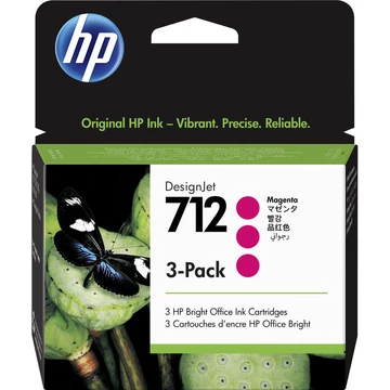 HP 3ED78A Patron 3Pack Magenta 29ml No.712 (Eredeti) HP 3ED78A Patron 3Pack Magenta 29ml No.712 (Eredeti)