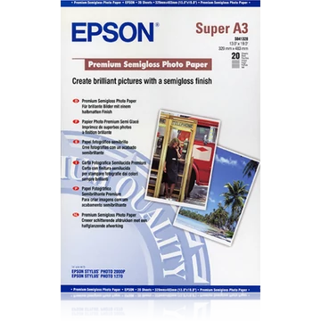 Epson prémium selyemfényű fotópapír (A3+, 20 lap, 250g) Epson prémium selyemfényű fotópapír (A3+, 20 lap, 250g)