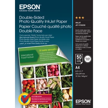 Epson kétoldalas fotópapír (A4, 50 lap, 120g) Epson kétoldalas fotópapír (A4, 50 lap, 120g)