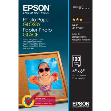 Epson fényes fotópapír (10x15, 100 lap, 200g) Epson fényes fotópapír (10x15, 100 lap, 200g)