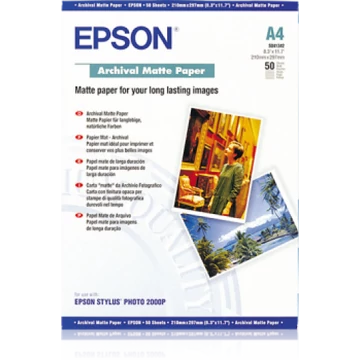 Epson matt archiváló fotópapír (A4, 50 lap, 192g) Epson matt archiváló fotópapír (A4, 50 lap, 192g)
