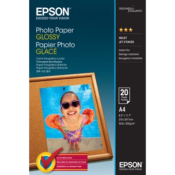Epson fényes fotópapír (A4, 20 lap, 200g) Epson fényes fotópapír (A4, 20 lap, 200g)
