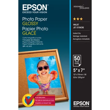 Epson fényes fotópapír (13x18, 50 lap, 200g)