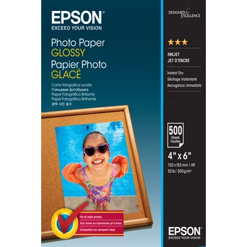 Epson fényes fotópapír (10x15, 500 lap, 200g) Epson fényes fotópapír (10x15, 500 lap, 200g)