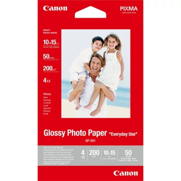 Canon GP-501 fényes fotópapír (10x15cm, 50 lap, 200g) Canon GP-501 fényes fotópapír (10x15cm, 50 lap, 200g)