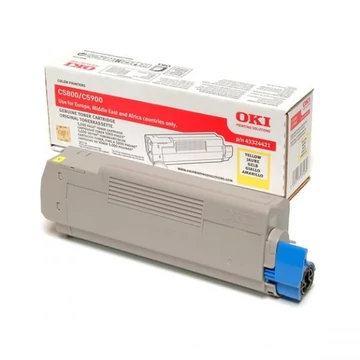 Oki C5800,5900 Toner Sárga 5000 oldalra Oki C5800,5900 Toner Sárga 5000 oldalra