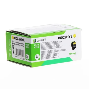 Lexmark CX410/510 High Corporate Toner Yellow 3K (Eredeti) 80C2HYE Lexmark CX410/510 High Corporate Toner Yellow 3K (Eredeti) 80C2HYE