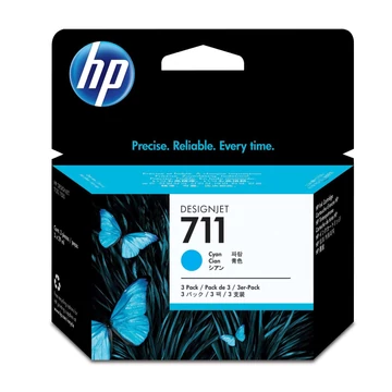 HP CZ134A Patron 3-Pack Cyan 29ml No.711 (Eredeti) HP CZ134A Patron 3-Pack Cyan 29ml No.711 (Eredeti)