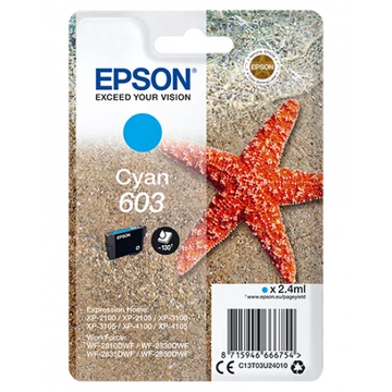 Epson T03U2 Tintapatron Cyan 2,4ml No.603 Epson T03U2 Tintapatron Cyan 2,4ml No.603