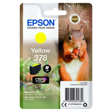 Epson T3784 Tintapatron Yellow 4,1ml No.378 Epson T3784 Tintapatron Yellow 4,1ml No.378