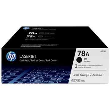 HP CE278AD Toner Black 2*2.100 oldal kapacitás No.78A HP CE278AD Toner Black 2*2.100 oldal kapacitás No.78A