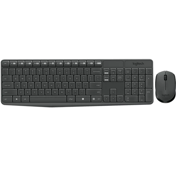 Logitech MK235 vezeték nélküli Billentyűzet + egér, fekete
