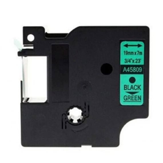 Utángyártott DYMO D1 45809 19mm x 7m fekete-zöld #S0720890