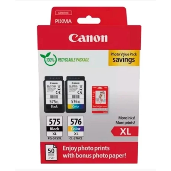 Canon PG575XL+CL576XL+10x15 GP501 fotópapír multipack
